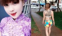 Hot girl xăm hình kín lưng bị dân mạng chỉ trích lên tiếng